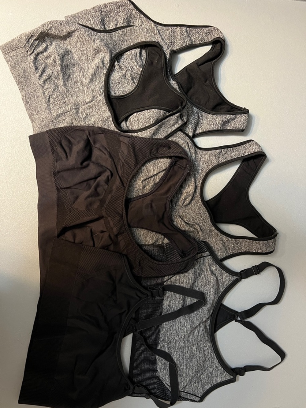 tek gear Black and Heather Gray Seamless Sports Bras - Pack